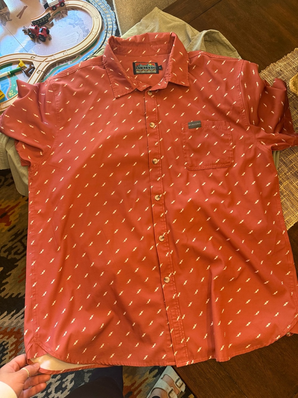 Men's Burlebo Short-Sleeve Button-Up size XL